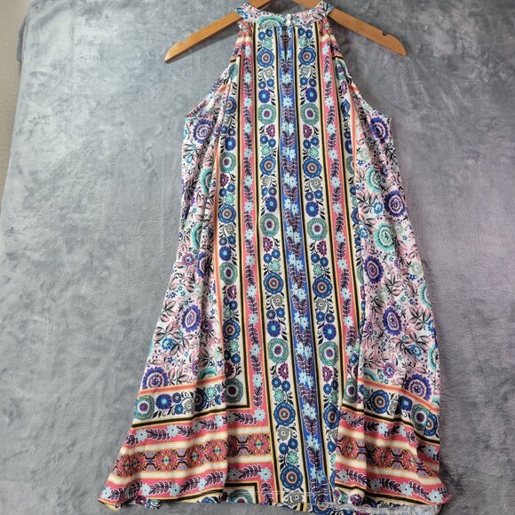 As U Wish Juniors Womens Dress Small‎ Multicolor Boho Festival Sleeveless Mini - Picture 7 of 9